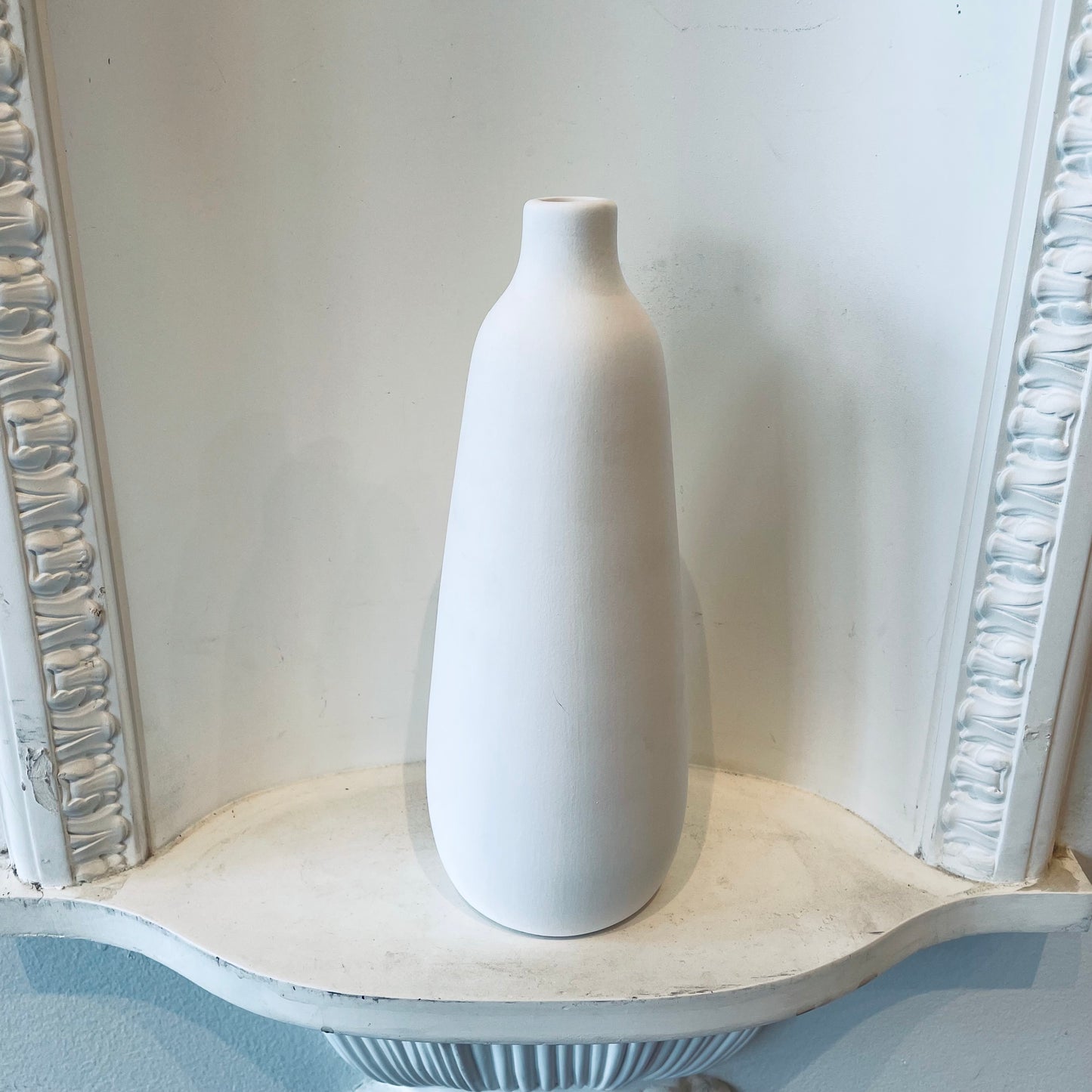 Tall White Vase