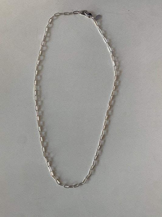 Cuchara - silver “helmut” necklace 16”