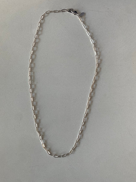 Cuchara - silver “helmut” necklace 16”