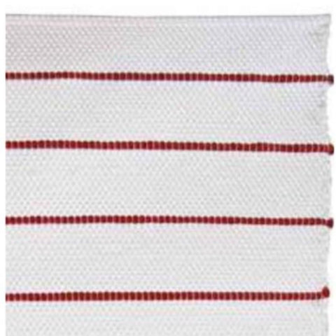 White Cotton Rug with Stripes - Various Colours