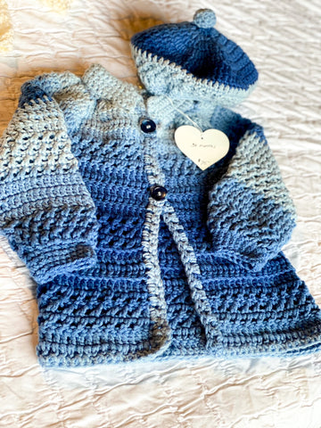byBranca - Hues of Blue Crochet Set - 36 Months