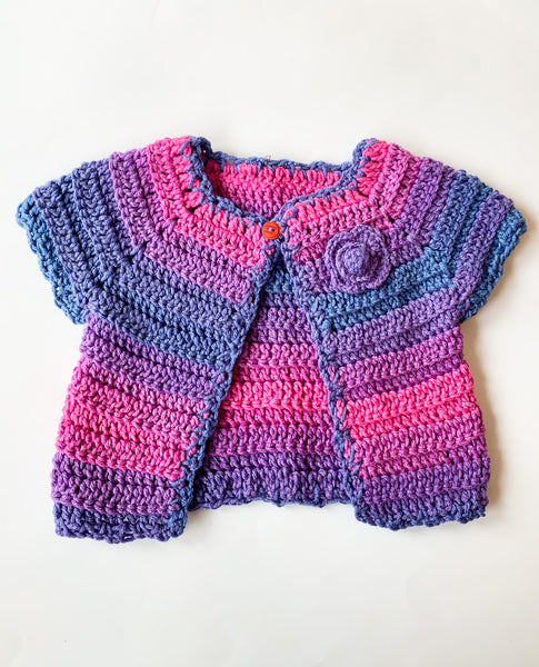 Crochet Pattern-varsity Sweater child Sizes 12-18 Months & 