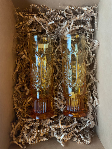 Gift Box Set - Vintage Champagne Flutes