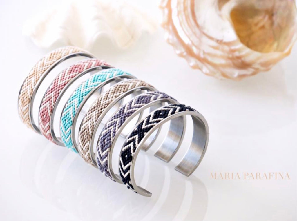 Maria Parafina - Silver Cuff - Various Colours