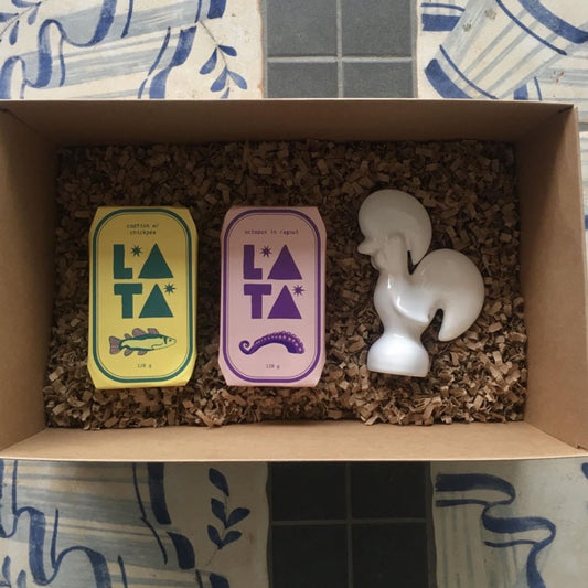 Saudade Gift Box - 2 Lata tins & Rooster