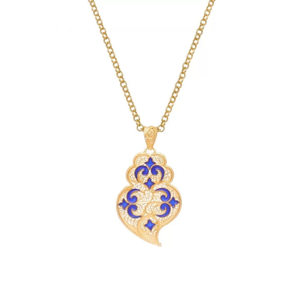 Portugal Jewels - Necklace Heart of Viana Azulejo