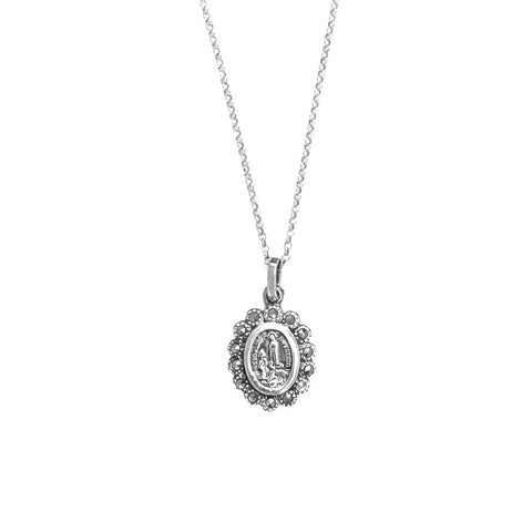 Portugal Jewels - Necklace Our Lady of Fátima Marcasites in Silver