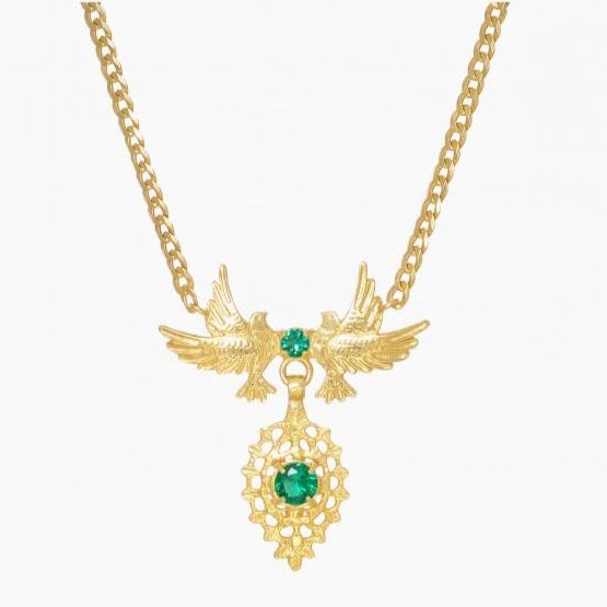 Portugal Jewels - Necklace Queen Dove in Emerald Gemstone - Ana Moura Collection