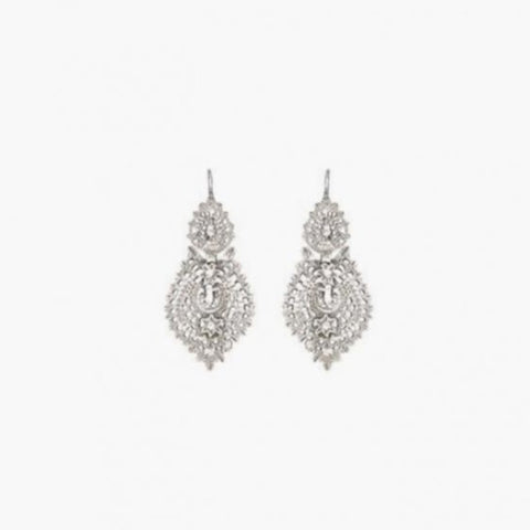 Portugal Jewels - Queen Filigree Silver Earrings - Various Sizes