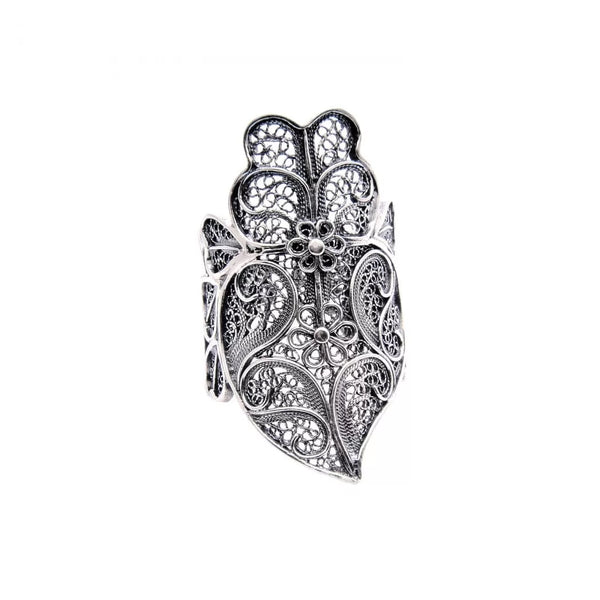 Portugal Jewels - Ring Heart of Viana XL in Silver