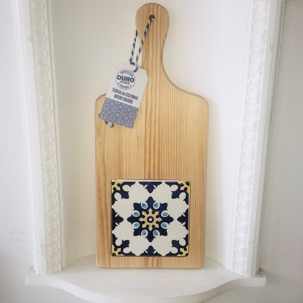 Portugal Gifts - Rectangle Wood Serving Board with Tile Insert - Various Styles